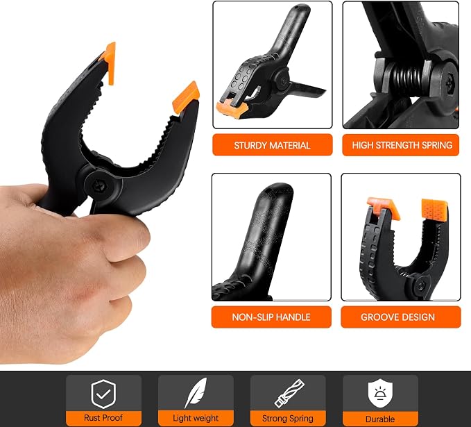 4.5 Inch Spring Clamps for Balloon Arch, 10 Pack Backdrop Clips Heavy Duty | - Image 3