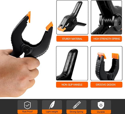 3.5 Inch Spring Clamps for Balloon Arch, 10 Pack Backdrop Clips Heavy Duty | - Image 3