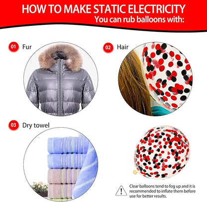 68Pcs Red Black White Latex Balloons 12 Inch - Image 4