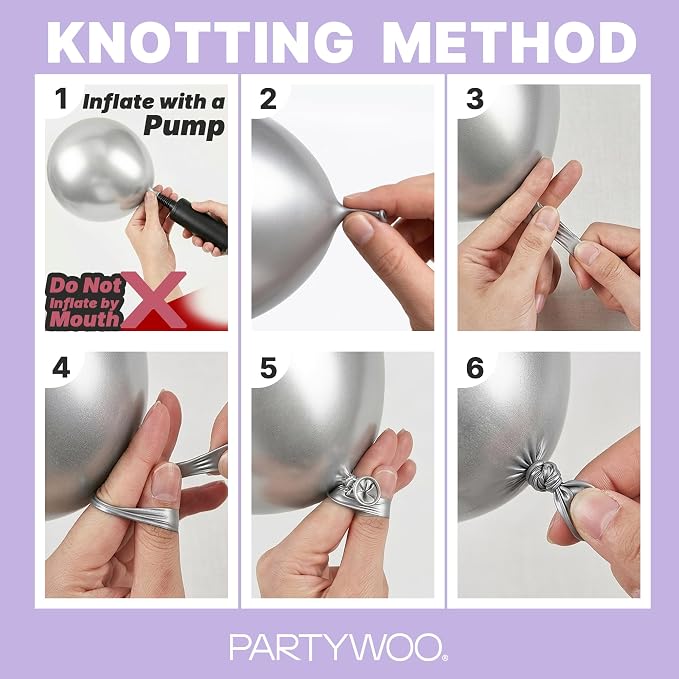 PartyWoo Lavender Balloons 130pcs Light Pastel Purple Lilac Different Sizes | - Image 7