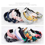 Wide Knotted Headbands for Women - 12 Pack Boho Hair Accessories, Elastic Turban Bandeau for Washing Face