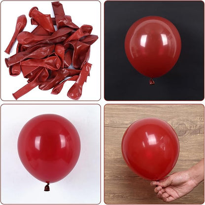 RUBFAC Red Balloons Different Sizes Ruby Red Balloon Arch Kit 129pcs | Cherry - Image 3