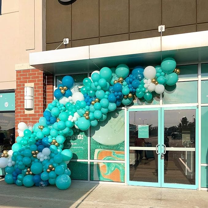 KBZVNAF Teal Latex Party Balloons 50 Pack 12 inch | Turquoise Helium Matte - Image 5