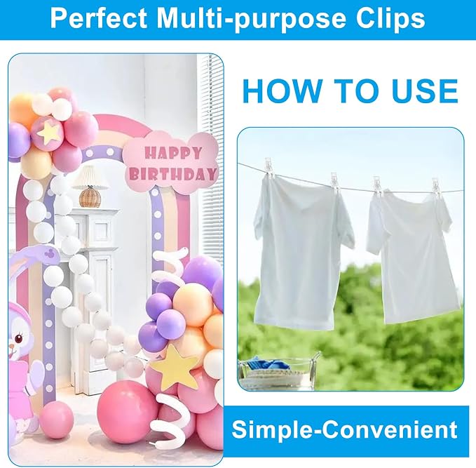 3.5 Inch Clear Plastic Spring Clamps, Transparent Clips - Image 4