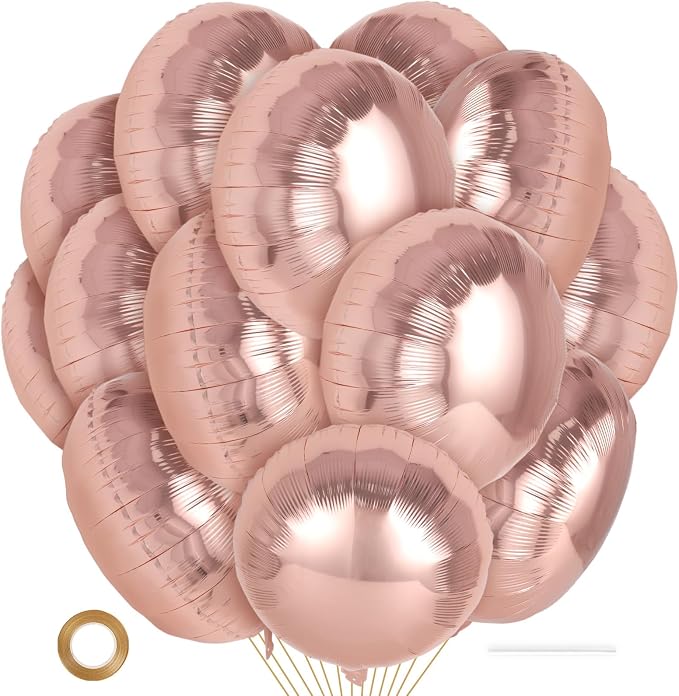 20 Pcs Round Shaped Balloons, 18 Inch Round Foil Balloon, Giant Round Mylar by YOTHORN