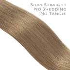 Lacer 16 inch Seamless Remy Tape in Human Hair Extensions Natural Balayage Seamless PU Skin Weft 100% Real Virgin Human Hair Color #6 Medium Brown Double Side 50g 20pcs/set
