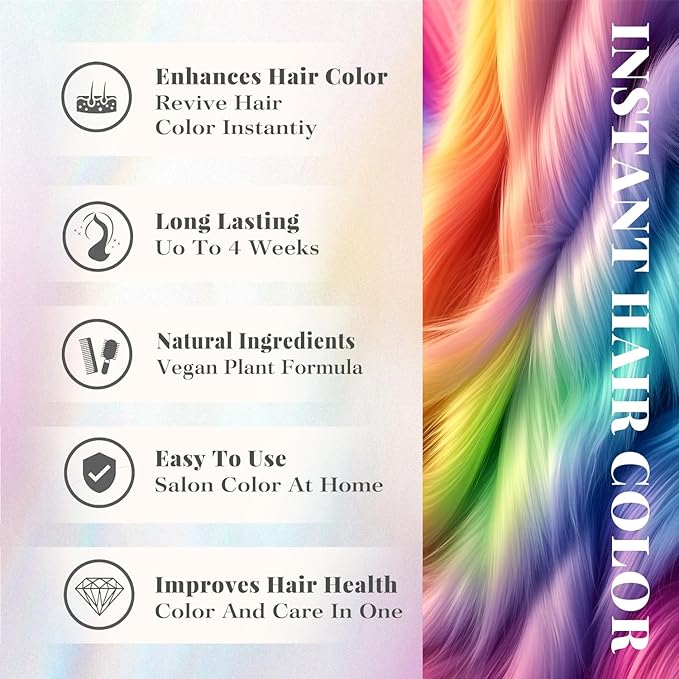Vegan Semi Permanent Hair Color Mask - 10.15OZ Color Depositing Conditioner for Color-Treated Hair - Ammonia, Paraben, Sulfate & Cruelty-Free - Enhances & Tones Hair - Plant-Based Formula (SILVER)