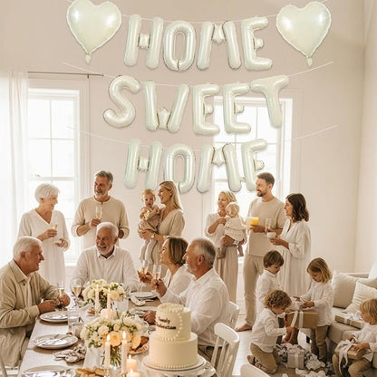 TONIFUL 16 Inch Cream White HOME SWEET HOME Letter Balloon Decorations | - Image 4