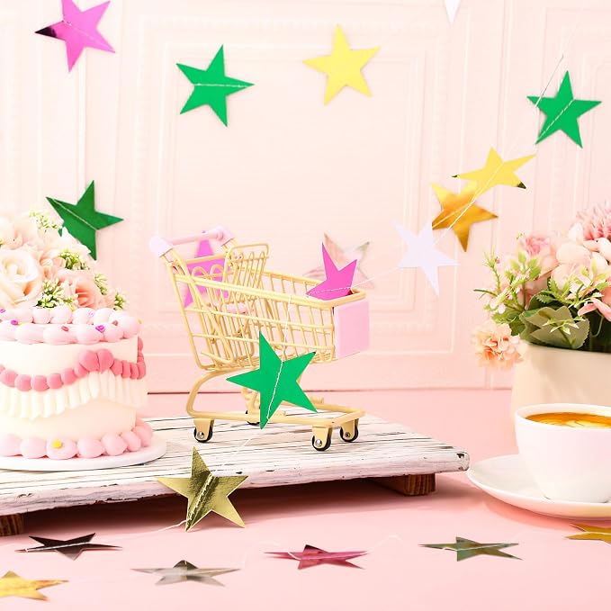 Patelai Glitter Star Garland Banner 2026 Graduation Decor 130 Feet Star Hanging - Image 4