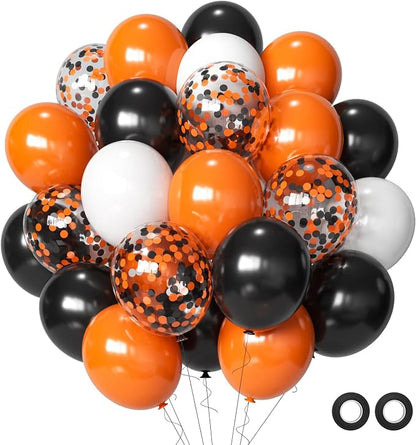 Halloween Balloons Black Orange Balloons Set by Aiwolf