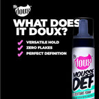 The Doux Multi-Use Mousse for Curly Hair – The Doux Mousse Def Texture Foam for Styling, Curl Definition, Volume & Shine – Curl Cream Alternative for Textured Hair & Natural Hair Styles