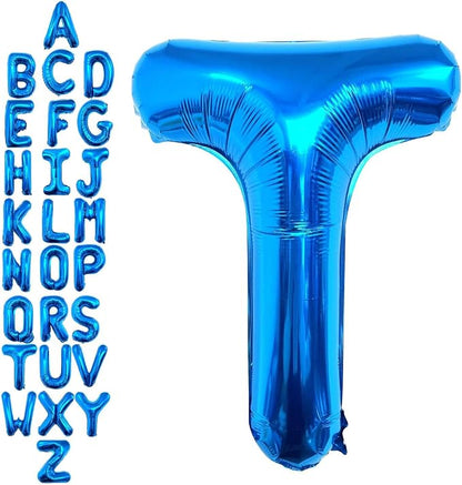 40 Inch Blue Letter T Balloons, DIY Phrase Foil Alphabet Letter T Balloons DIY by LHOAVWE