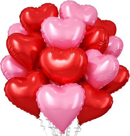 Pink Red Heart Balloons by FEYG