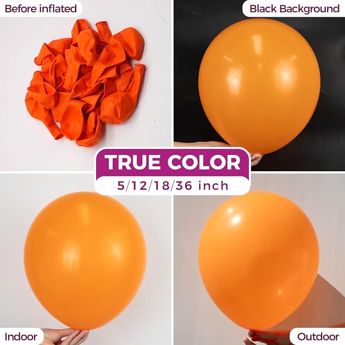 Bezente Orange Balloons 18 Inch 30 Pack Latex Large Thick | Big Round Balloons - Image 2