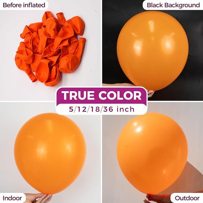 Bezente Orange Balloons 18 Inch 30 Pack Latex Large Thick | Big Round Balloons - Image 2