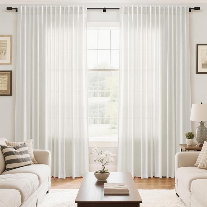 Extra Wide 100x108 Inch Linen Curtains - Image 7
