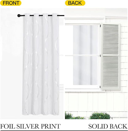 NICETOWN White Curtains Panels for Bedroom 2 Panles Set, 52 inch x 84 inch - Image 6