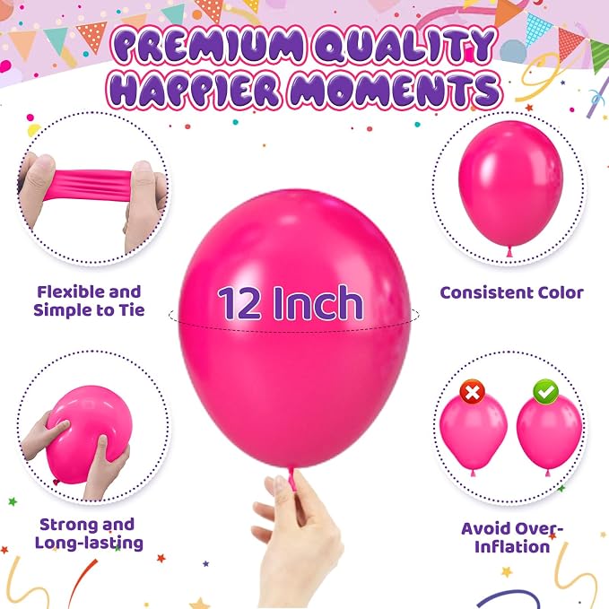Purple Pink Black Balloons - Image 3