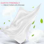 Mulberry Silk Pillow Cases Standard Size with Hidden Zipper, Ultra Smooth and Soft Breathable Cooling Silk Satin Pillowcase for Hair and Skin, Gifts for Women Men (Pure White, 20x26 Inches, 1 Pack)
