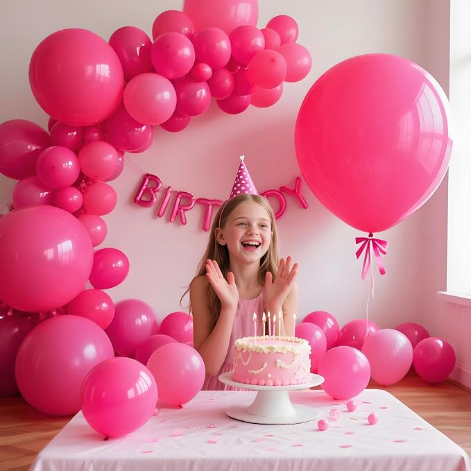 18 Inch Hot Pink Balloons 12 Pack Big Magenta Fuchsia Balloons Thick Latex Hot - Image 7