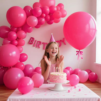 18 Inch Hot Pink Balloons 12 Pack Big Magenta Fuchsia Balloons Thick Latex Hot - Image 7