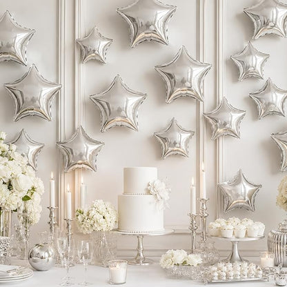 Silver Star Foil Balloons - Image 3