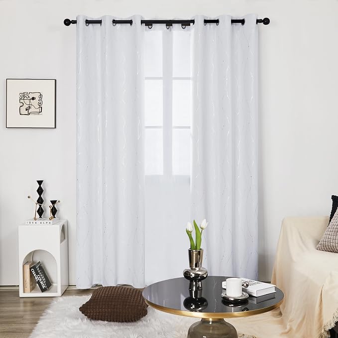 Deconovo Living Room Curtains 84 Inches Long, Thermal Insulated, Room Darkening - Image 3