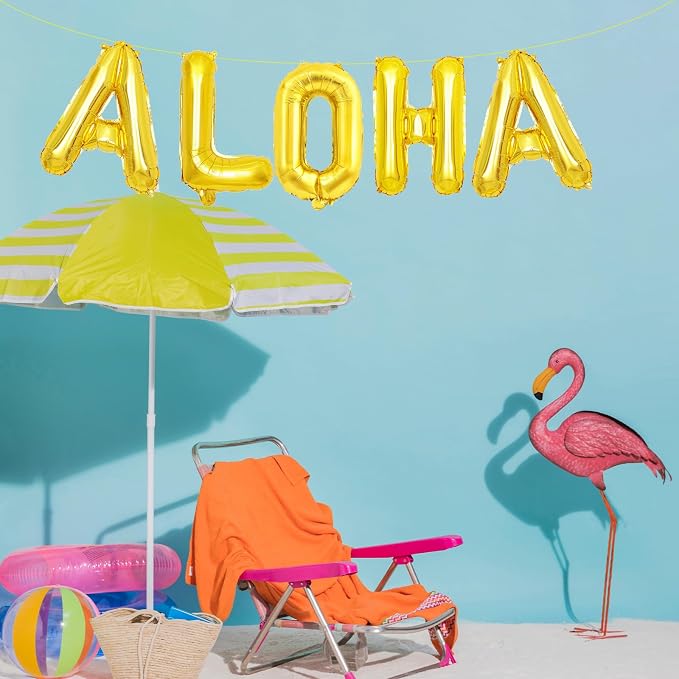 16 Inches ALOHA Letter Balloons Banner - Image 5