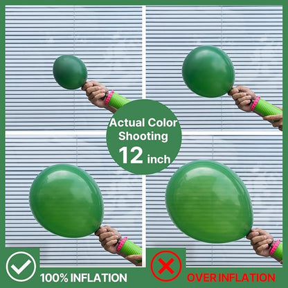 PartyWoo Dark Green Balloons 50pcs Emerald Hunter Forest Green Color | 12 Inch - Image 4