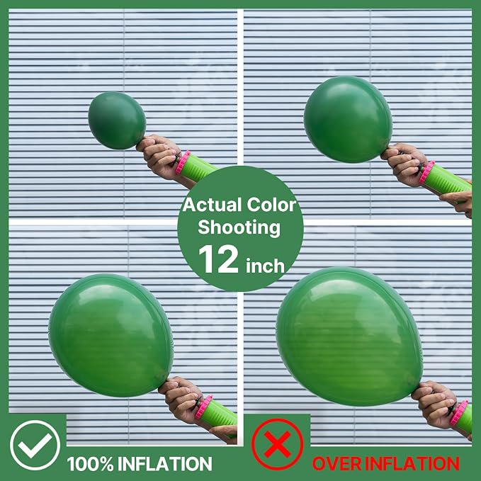 PartyWoo Dark Green Balloons 101pcs Emerald Hunter Forest Green Color | 12 Inch - Image 4