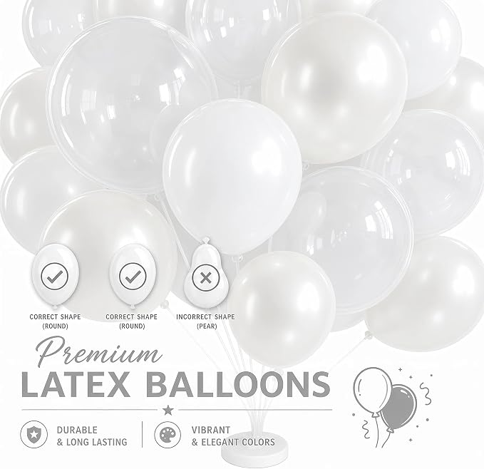 Pearl white Balloon Column Kit Set of 2 - Image 5