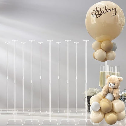 10 PCS Acrylic Balloon Stands for Table Centerpieces 15.75/31.5" Height | by CYAOOI