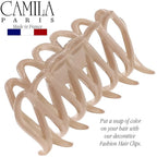 Camila Paris CP3524 French Small Hair Clips for Women With Thick, Long, Curly, or Wavy Hair - Girls Claw Clip, Durable Styling Big Clip, Strong Hold No Slip Grip - Made in France