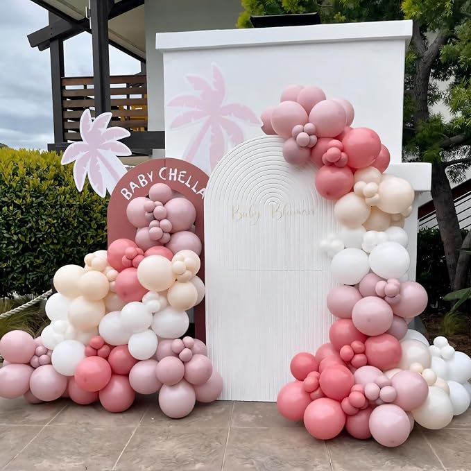 110pcs Dusty Pink Balloons 12 Inch Latex Balloon - Image 3