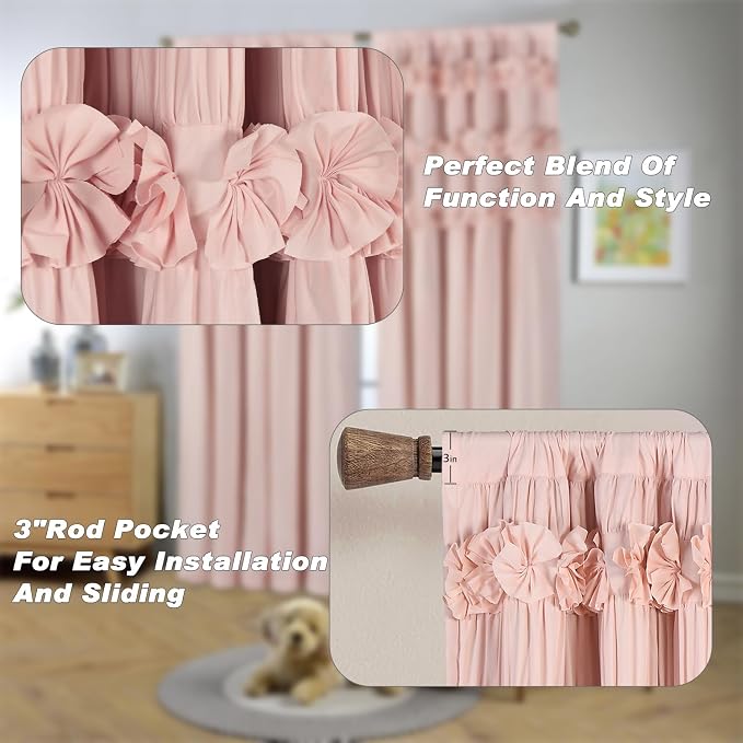 Peach Pink Blackout Curtains - Image 4