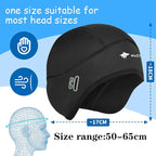 Skull Cap Helmet Liner for Men Women Hard Hat Liner Winter Cycling Cap Under Helmet Thermal Fleece Beanie