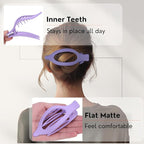 8 Pack Purple Flat Hair Clips – Cute Matte French Purple Claw Clips for Girls & Teens, No-Slip Hair Accessories for Daily Use, Fun Kawaii Soft Girl Aesthetic