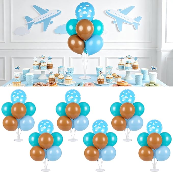 6 Sets Travel Theme Balloon Stand Kits by Unknown