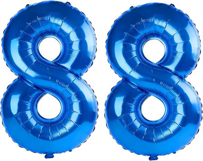 40 Inch Number 88 Balloons for 88th Birthday Party Decorations, 0-100 Dark Blue by FOBELEC