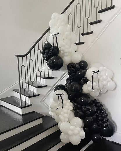 Black Bow Balloon Garland Arch Kit - Image 5