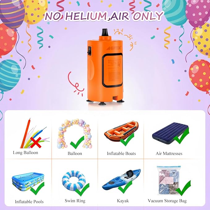 AGPTEK Electric Air Pump, Air Mattress Pump - Image 3