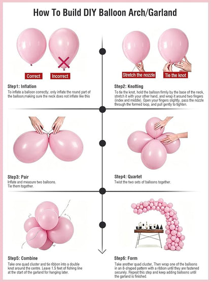 Pink Balloons 12 Inch 60 Pcs Light Pink Balloons Pastel Baby Pale Pink Latex - Image 6