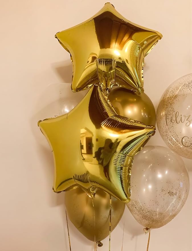 20Pcs Gold Star Balloons Foil Balloons, 18Inch Star Shaped Balloons | 18Inch - Image 5
