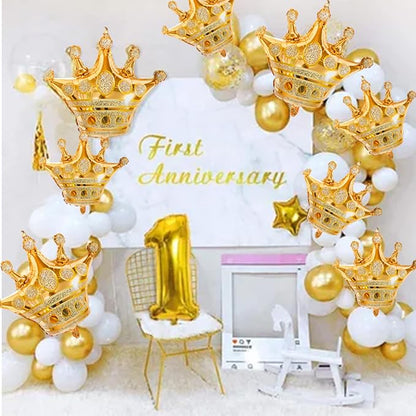 HILAVO Crown Balloons, Large Gold Foil Crown Balloons Gold Crowns Decoration - Image 4