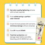 Super Rich Cream Hair Bleach (4.8oz), Permanent Hair Color with Marula Seed Oil, High-Lifting Formula, Minimal Damage, Enriched with Jojoba Seed and Argan Kernel