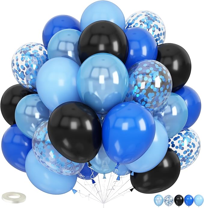 Blue and Black Balloons by KAINSY