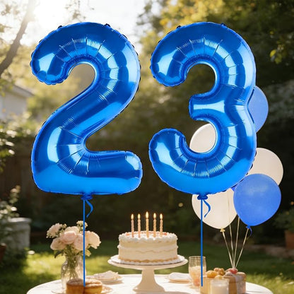 40 Inch Number 23 Balloons for 23rd Birthday Party Decorations, 0-100 Dark Blue - Image 3