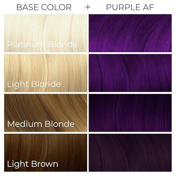 Arctic Fox Semi-Permanent Hair Dye, Vegan & Cruelty-Free, Conditioning, Ammonia-Free, Long-Lasting, Purple AF, For All Hair Types, 8 Fl Oz