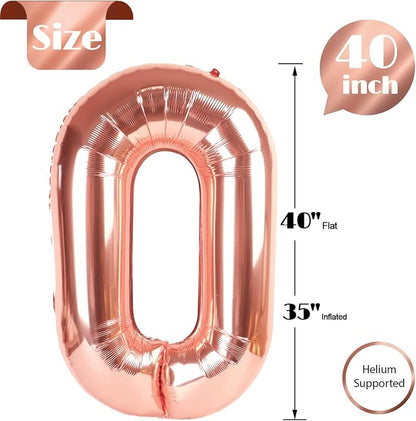 Rose Gold 0 Balloon - Image 5