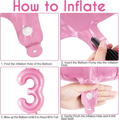 Pink Number 13 Balloon, 40 Inch Big Large Foil Helium Number Balloons, Giant - Image 7